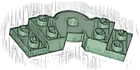 Plate, Modified 2 x 6 x 2/3 Bent