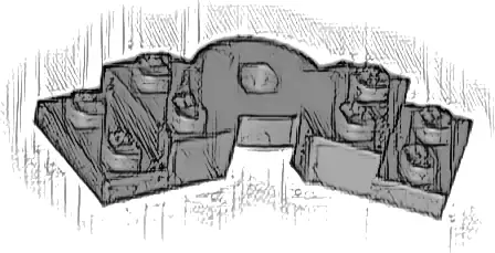 Plate, Modified 2 x 6 x 2/3 Bent