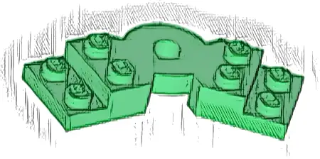 Plate, Modified 2 x 6 x 2/3 Bent