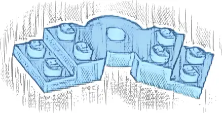 Plate, Modified 2 x 6 x 2/3 Bent