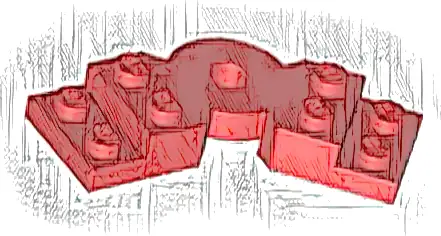 Plate, Modified 2 x 6 x 2/3 Bent