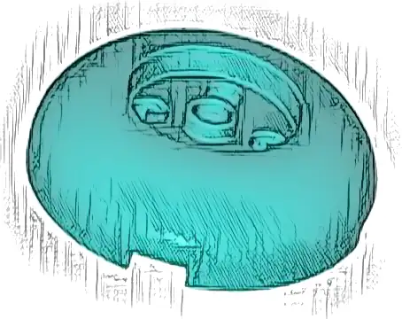 Brick, Round 4 x 4 Dome Top with 2 x 2 Recessed Center