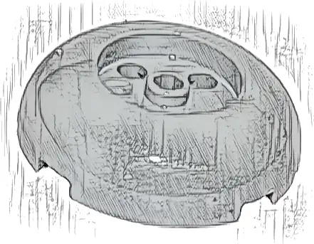 Brick, Round 4 x 4 Dome Top with 2 x 2 Recessed Center