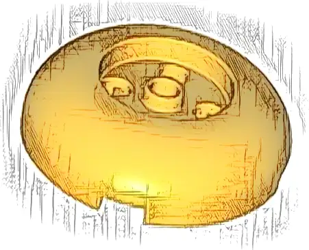 Brick, Round 4 x 4 Dome Top with 2 x 2 Recessed Center