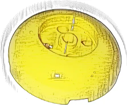 Brick, Round 4 x 4 Dome Top with 2 x 2 Recessed Center