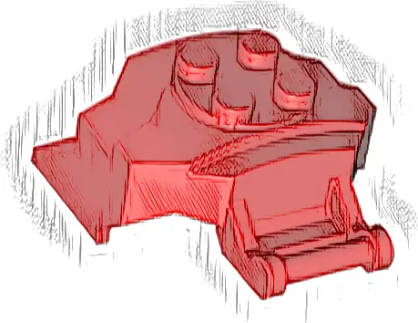 Cockpit Front 4 x 3 x 2 with Bar Handle