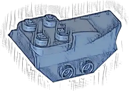 Slope, Curved 4 x 2 with 4 Studs on Top, 2 Hollow Studs on Each Side, Wing End