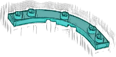 Plate, Round Corner 5 x 5 Macaroni