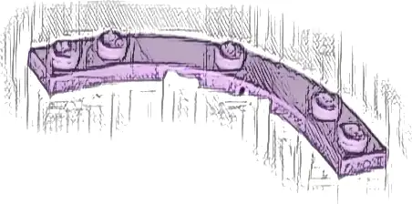 Plate, Round Corner 5 x 5 Macaroni