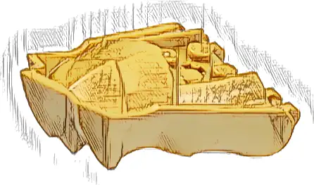 Dragon Head (Ninjago) Jaw with Small Spikes and 2 Bar Handles on Back