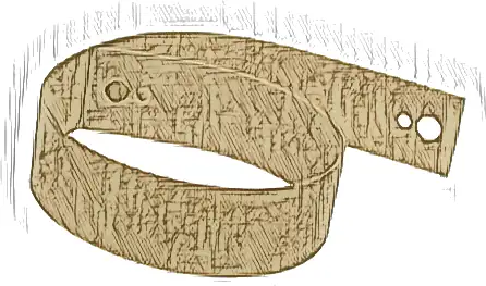 Cloth SW Chewbacca Crossbow Strap Rectangle with 2 Holes