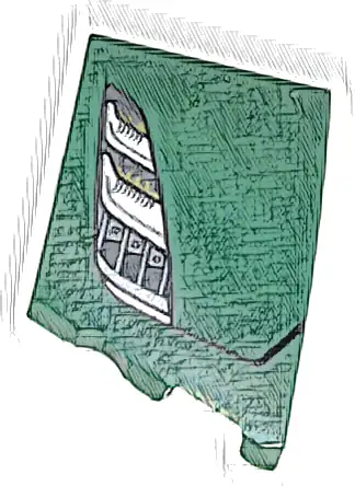 Wedge 3 x 2 Right No Studs with Lotus Evija Car Headlight Pattern