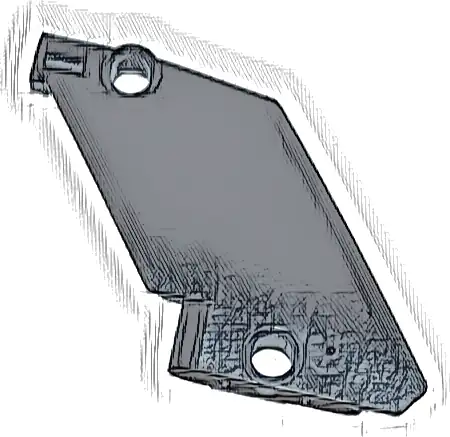 Technic, Panel Curved #61 5 x 7 Tapered Left