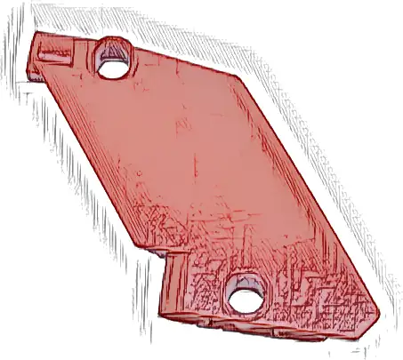 Technic, Panel Curved #61 5 x 7 Tapered Left