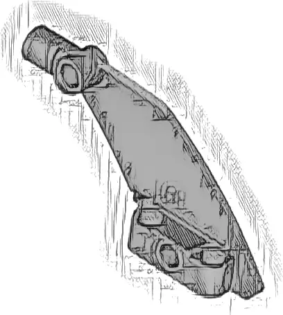 Technic, Panel Curved #60 5 x 7 Tapered Right