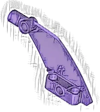 Technic, Panel Curved #60 5 x 7 Tapered Right