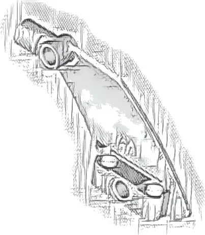 Technic, Panel Curved #60 5 x 7 Tapered Right