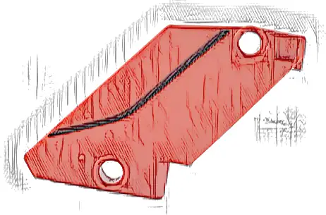 Technic, Panel Curved #60 5 x 7 Tapered Right with Black Curved Line Car Headlight Cover Pattern