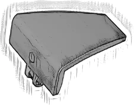 Technic, Panel Curved #70 5 x 4 x 3 Tapered Right