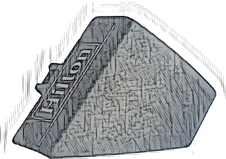 Technic, Panel Curved #71 5 x 4 x 3 Tapered Left with White 'Hilton' on Outside Only Pattern (Sticker) - Set 42141 (Second Version)