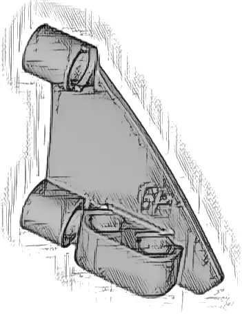 Technic, Panel Curved #62 5 x 4 Tapered Right