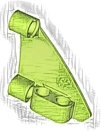 Technic, Panel Curved #62 5 x 4 Tapered Right