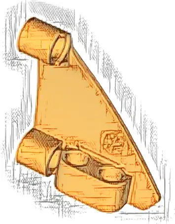 Technic, Panel Curved #62 5 x 4 Tapered Right