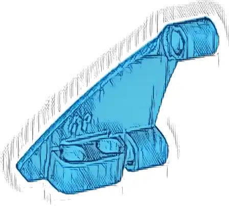 Technic, Panel Curved #63 5 x 4 Tapered Left