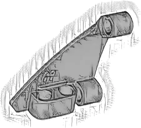 Technic, Panel Curved #63 5 x 4 Tapered Left