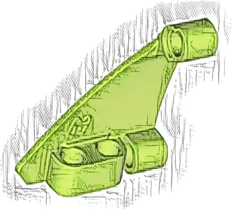 Technic, Panel Curved #63 5 x 4 Tapered Left