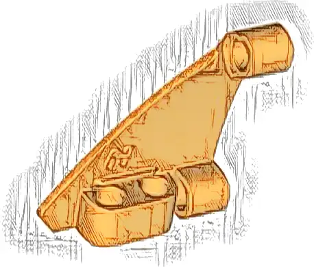 Technic, Panel Curved #63 5 x 4 Tapered Left