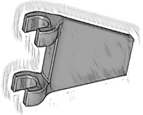 Flag 2 x 2 Trapezoid with Flared Edge