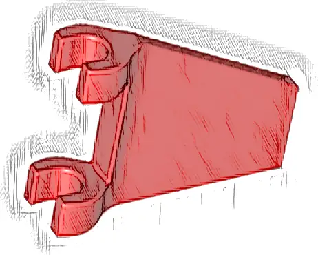 Flag 2 x 2 Trapezoid with Flared Edge