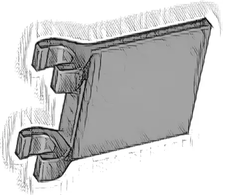 Flag 2 x 2 Square with Flared Edge