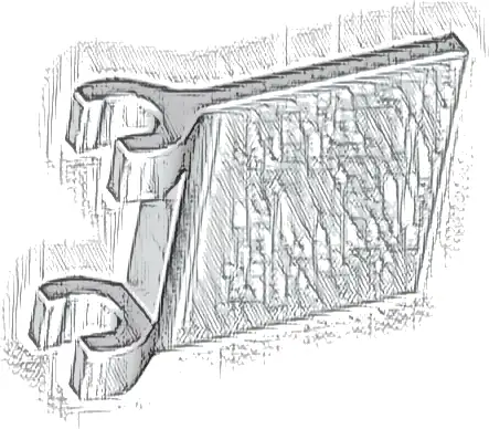 Flag 2 x 2 Square with Flared Edge