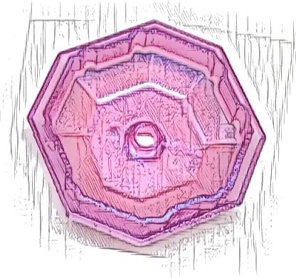 Rock 4 x 4 Octagonal, Bottom (Diamond Dress Container Top)