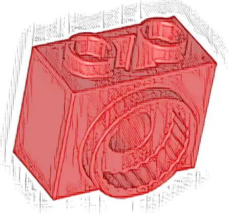 Technic, Brick Modified 1 x 2 x 1 1/3 with Rotation Joint Socket