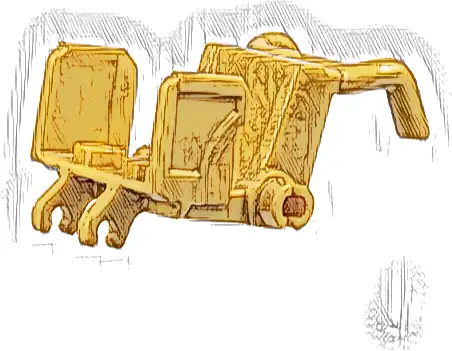 Minifigure, Utensil Wheelchair Seat with Open Sides and High Arm Rests