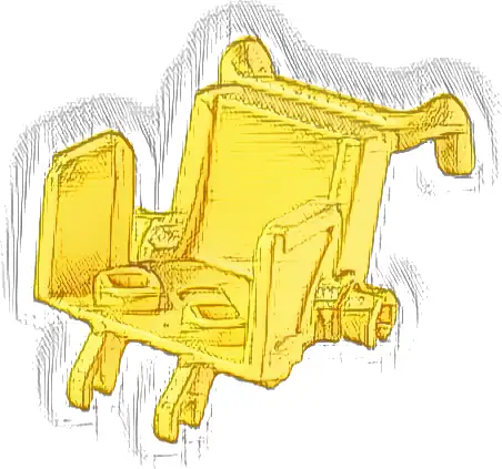 Minifigure, Utensil Wheelchair Seat with Open Sides and High Arm Rests