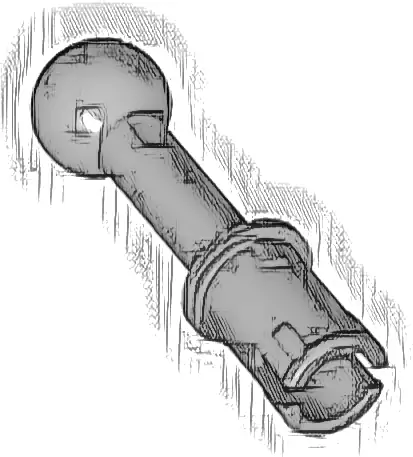 Technic, Pin with Bar and Tow Ball, 3L