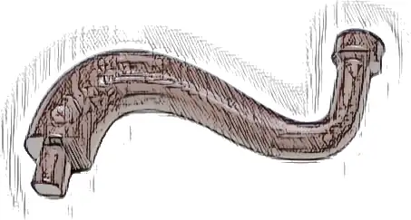 Elephant Tail / Trunk with Bar End - Long Straight Tip