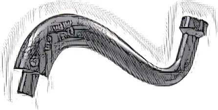 Elephant Tail / Trunk with Bar End - Long Straight Tip