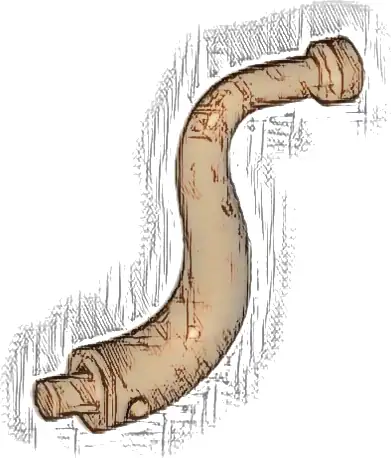 Elephant Tail / Trunk with Bar End - Long Straight Tip