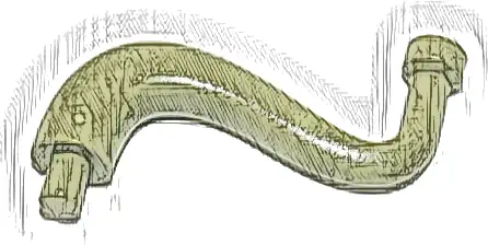 Elephant Tail / Trunk with Bar End - Long Straight Tip