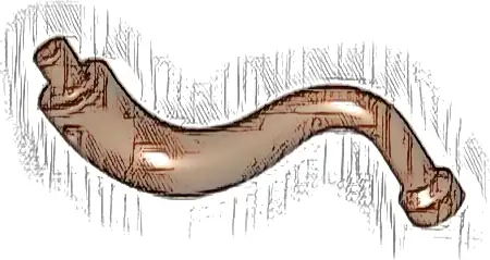 Elephant Tail / Trunk with Bar End - Long Straight Tip