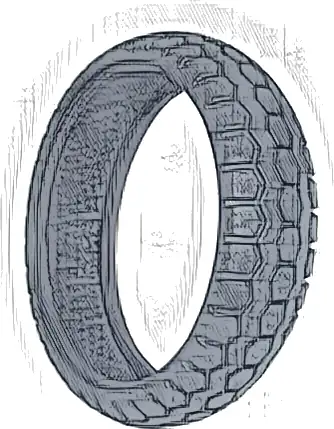 Tire 75.1mm D. x 20mm Motorcycle