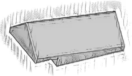 Slope 45 2 x 4 x 1 1/3 Double, Tapered 