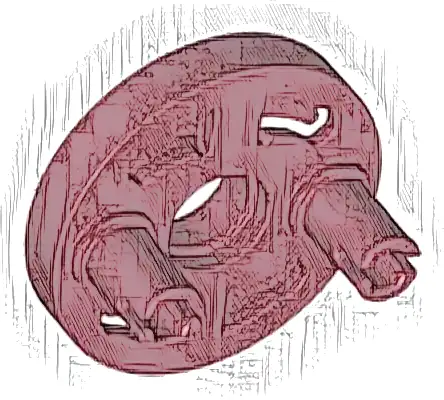 Technic Rotation Joint Disk with Large Pin Hole and 2 Pins