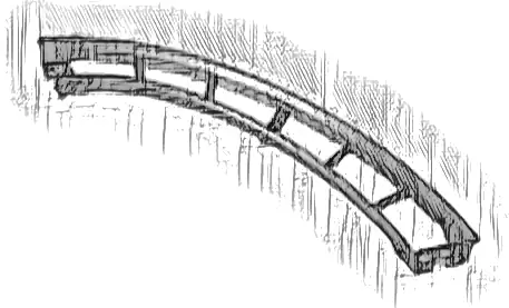 Train, Track Roller Coaster Curve, 90 degrees, 3 Bricks Elevation