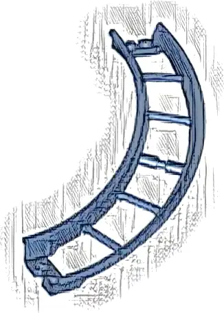 Train, Track Roller Coaster Curve, 90 degrees, 3 Bricks Elevation